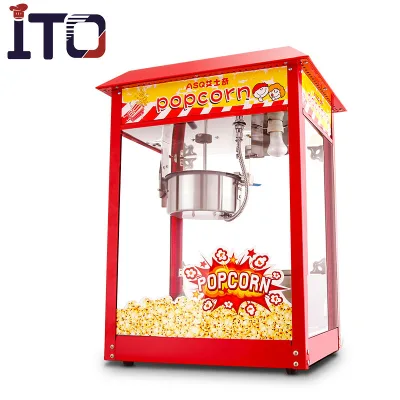 Commercial High Quality Stainless Steel Pink Automatic Sweet Popcorn Makers Machine