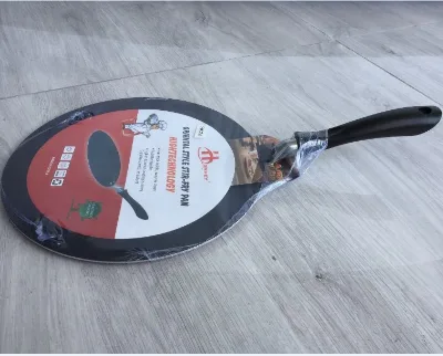 Pressed Aluminum Non-stick Flat Pizza Frying Pan