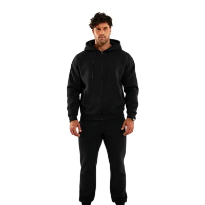 OEM Customized Solid Color High Quality Durable Plus Size Men's Autumn Classic Nylon Football Hoodie Tracksuits