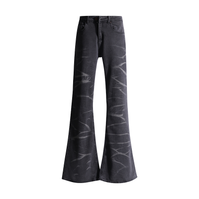 Stylish Print Comfortable Slim Stretch Easy Flared Denim Jeans