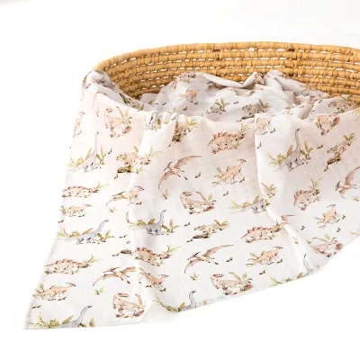 Can Make Custom Patterns Reasonable Price Private-Label Muslin Blanket Baby Swaddle Wrap Nursing Cover Versatile Blankets Soft