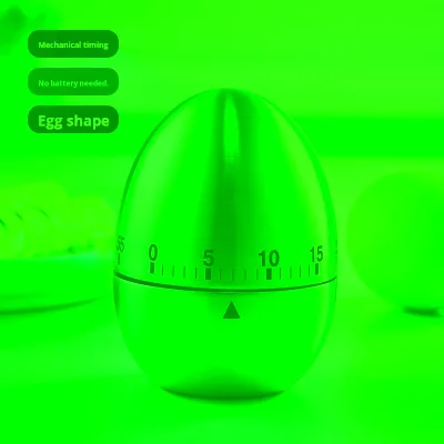 Egg Kitchen Timer Stainless Steel Mechanical Rotating Alarm 60-Minute Countdown Timer Waterproof Design Easy Operation