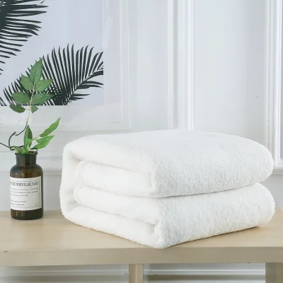 FY Winter Thickened Double-layer Farley Cashmere Lamb Composite White Recycled Polyester Washable and Machine Washable Blanket