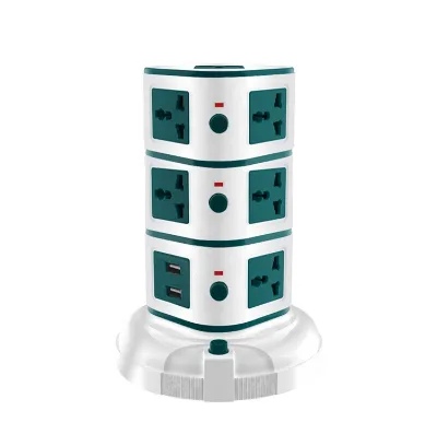 AKKO STAR Vertical Power Socket 3-laye 3M  Vertical Tower Extension Socket with 2 Usb  2500W