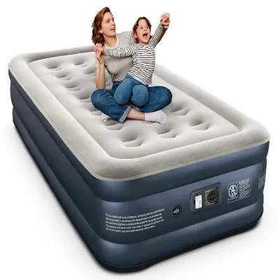 High Quality Portable PVC Inflatable Bed for Camping Foldable Home Furniture Modern Design for Outdoor Adventures
