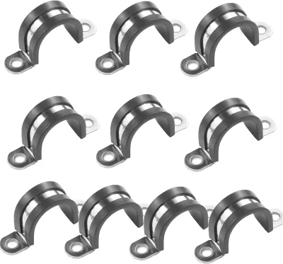 Clamp Stainless Steel EPDM Lined Clip Double-Layer Gaskets U-Tube Rubber Cushioned Insulated Clamp for Tube Pipe