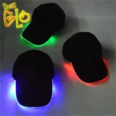 Flashing Light up Cotton Baseball Caps for Graduation Music Festival Social Sports Event Hip Hop Street Dance Clubs Sports Fans