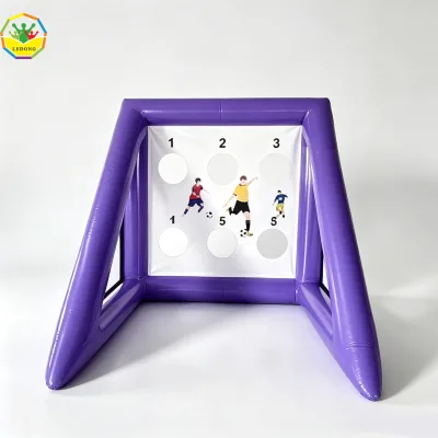 Durable PVC Inflatable Soccer Target goal with Numbered Holes, Fun Scoring Game for Team Building Events.