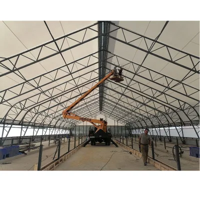 Highly Flexible Cattle Tent Livestock Shelter Animal Tent Design Light Steel Structure