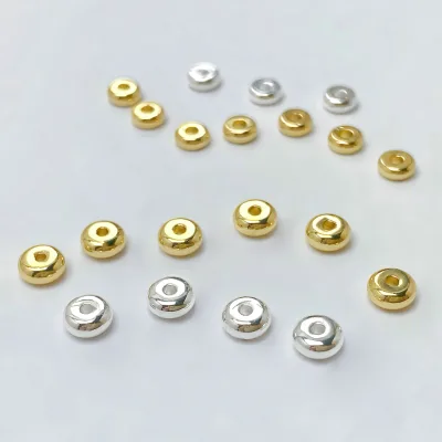 High Quality Metallic Round Disc Spacer Bead for Bracelet Necklace Jewelry Making