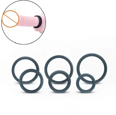 Factory Wholesale Top Silicone Black Penis Ring Flirting Stimulate Delay Big Size Gay Cock Ring for Male