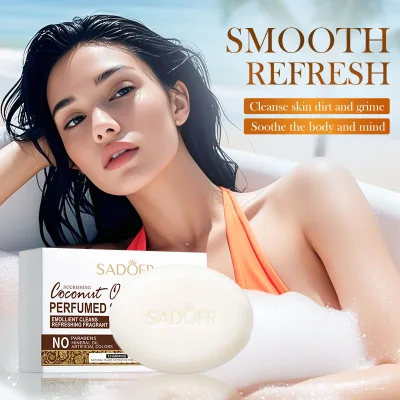 Y SADOER Coconut Oil Fragrance Soap Deep Cleansing Body Moisturizing Exfoliating Refreshing Oil Control Handmade All Skin Types