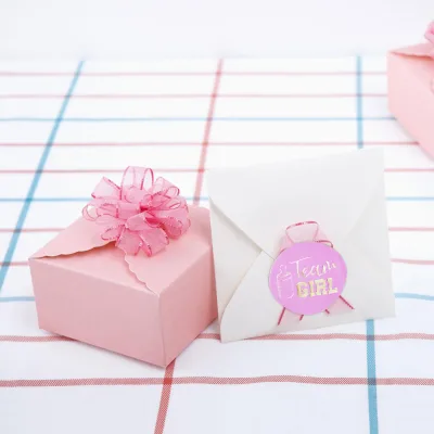 24pcs Gender Reveal Stickers Team Boy O Team Girl Gender Reveal Sticker