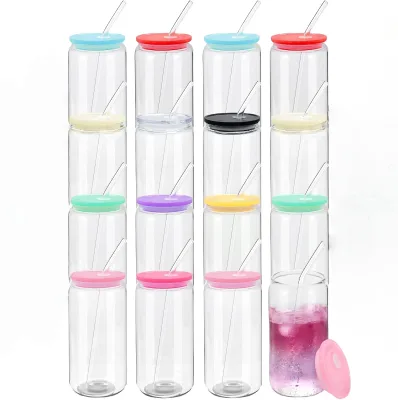 450ml 16ounce Soda Shaped Cups Beer clear Plastic Cup Single Wall PC 16oz Plastic Tumbler with Colorful Lid and clear Straw