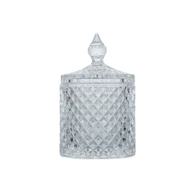 Factory Customized Exquisite Diy Empty Crystal Scented Candle Household Crystal Glass Roman Pillar Cup