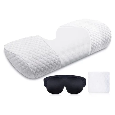 Hypoallergenic Memory Foam Sleep Pillow Cooling & Healthy Rectangle Design with Washable Cover for Allergy Sufferers