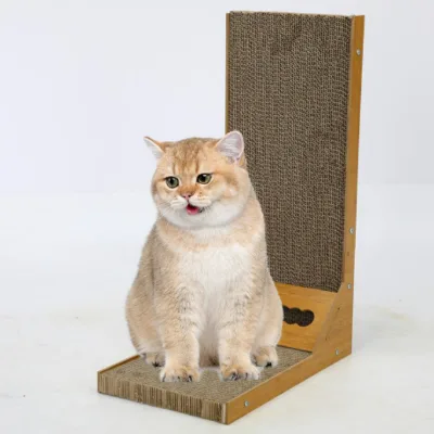 L-Shaped Cat Scratcher Board Detachable Cat Scraper Scratching Post for Cats