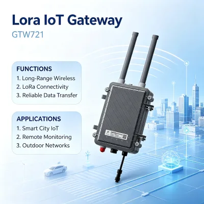 GTW721 High Capacity LoRaWAN Gateway 200 End Nodes Triple Network Backup Disconnection Low Power Industrial Grade Smart Grid
