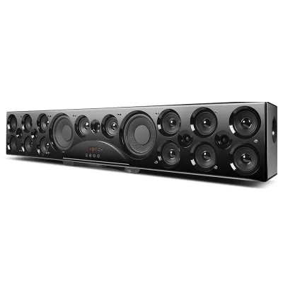 Wooden Wireless BT Sound bar 7.1ch DSP Surround SoundBar System for TV With Buit-in Subwoofer