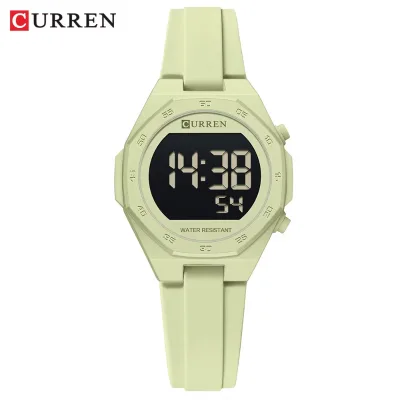 CURREN 6102 Multifunctional Digital Women Watch Time Date Week Display Silicone Strap Waterproof Female Casual Sports Wristwatch