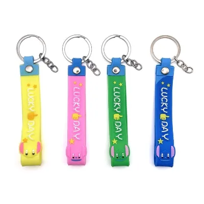 Hot Sales Multi Color Safty Plastic Material Bag Pendant Cute Design Key Chain Pendant for Unisex
