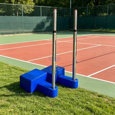 Factory Ready to Ship Outdoor Stainless Height Ajustable Movable Volleyball Pole with Padding