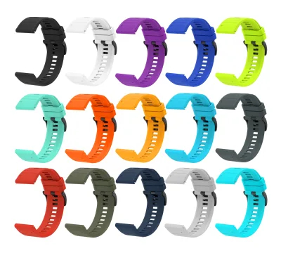 RYB Waterproof 22mm Sport Silicone Watch Band for Garmin Fenix/Forerunner/Instinct Durable Replacement Watch Strap for Men