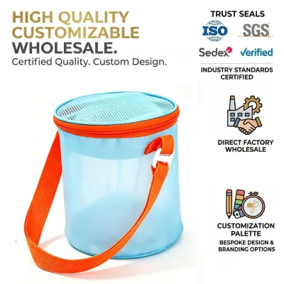 Custom National Style Lightweight Mesh Bag Adjustable Shoulder Strap Eco-Friendly for Beach Toys