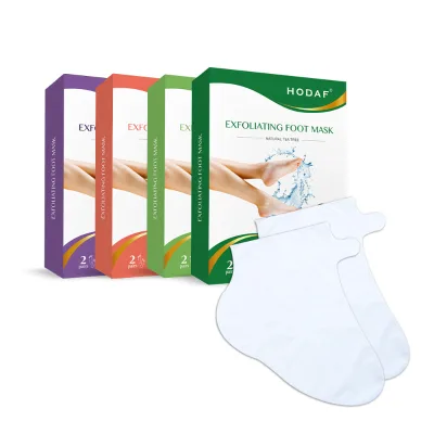 Hot Sale Private Label Lavender Exfoliating Peel Foot Mask Korean Foot Sheet Socks for Deep Skin Care and Exfoliation