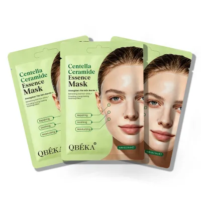 Private Label Centella Asiatica Ceramide Facial Sheet Mask Skin Barrier Care Soothe Redness Hydrating Mask for Sensitive Skin