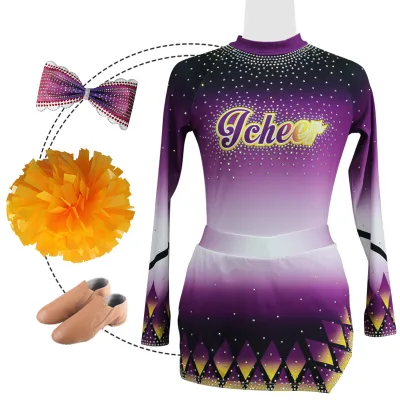 Manufacturer OEM Service Sportswear Dresses for Cheerleading Uniforms Custom Cheer Practice Wear for Girls