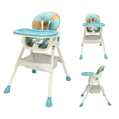 Foldable Baby High Chair Adjustable Height Baby Dinning Chair Warehouse Customized Baby Chair