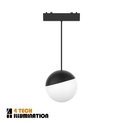 Wholesale 4Tech Aluminum Anti-Glare Ultra-Thin Magnetic Spherical Track LED Indoor Suspended Ball Pendant Light Chandelier CRI