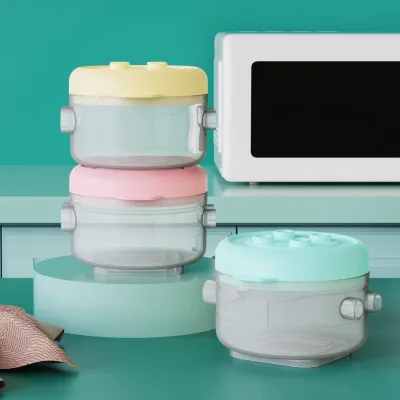 OEM/ODM Baby Feeding Products Milk Powder Storage Box Leak-Proof Design PP Material Formula Dispenser Carry Handle Food Print