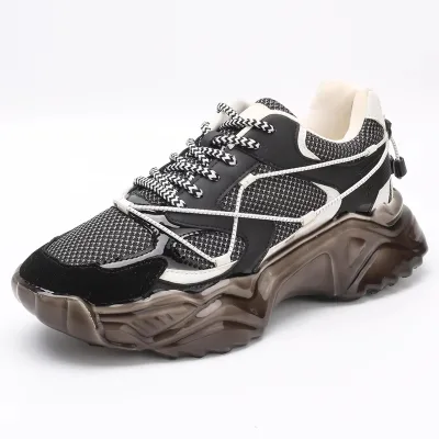 Wholesale Daodao Chunky Lace-up Front Mens Sneakers Breathable Thick Rubber Outsole Anti-Slip Casual Sports Walking Shoes Autumn