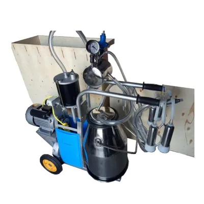 HJ-CM011PS Piston Type Single Bucket Cow Milking Machine 25L Stainless Steel Portable Milker for Dairy Farm Cow Buffalo