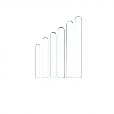 Glass for Tubes Round-Bottom Flat-Bottom Rolled-Edge Laboratory Chemical Glassware Sizes 10x75mm/10x100mm/12x75mm Cap Type None
