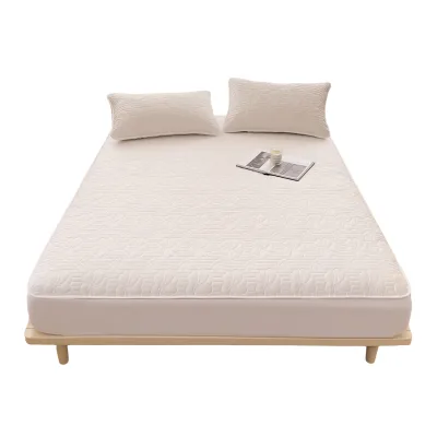 Waterproof Cotton Pillowcase and Bedsheet [isolation Layer] Natural White