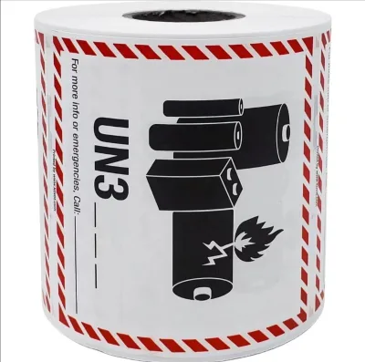 Shipping Battery Label DOT Class 9 Lithium Battery Label UN3481 Label Lithium Battery Warning Stickers