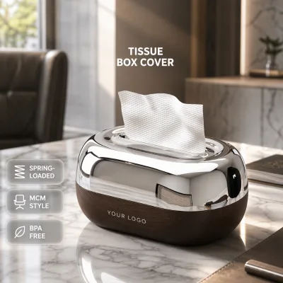 Modern Classic Plastic Tissue Box Cover Waterproof Multi-Purpose Decorative Napkin Holder for Living Room Coffee Table Desk