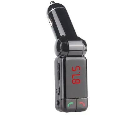 Hot Selling Bc06 Hands Free Car Mp3 Radio Player Wireless Fm Transmitter with 2 Usb Ports Car Charger
