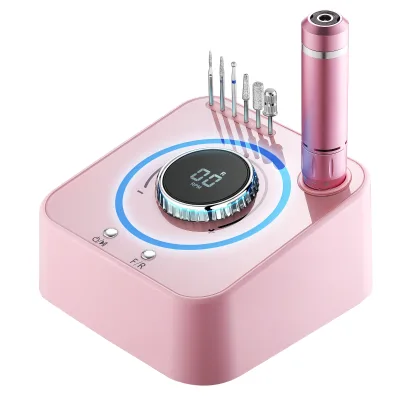 Square Desktop Nail Drill Machine Power Nail Puller Nail Drill Efile Machine 40000rpm with Carbon Motor