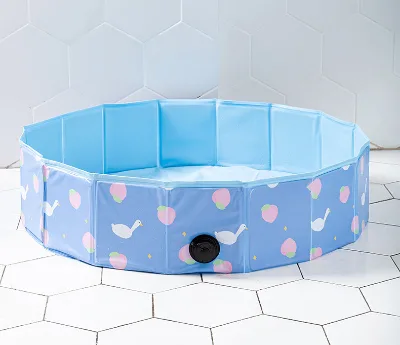 Foldable Dog Kiddie Pool - Portable Hard Plastic Kids Doggie Swimming Pool