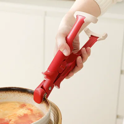 Anti-scalding Bowl Clamp, Plate Lifter, Kitchen Silicone Anti-slip Two-in-one Clamp, Bowl Clamp, Dual-purpose.