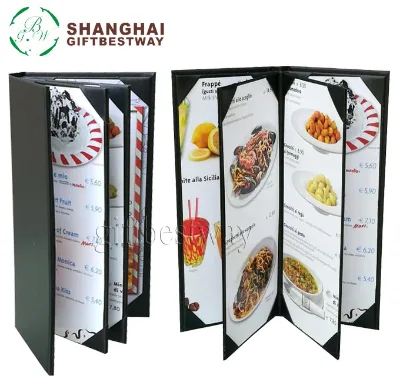 High Quality 4  Panels Special Menu Cover 6 Views 4.75''x11'' 8.5''x11'' 8.5''x14 Panel Menus