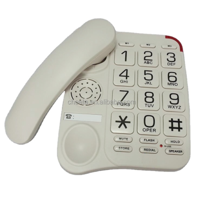 Simple speed dial emergency button corded big button phone