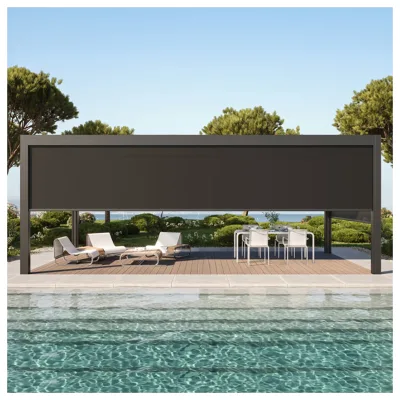Motorized Electric Smart Large Size Outdoor Balcony Shade Cloth Sun Roller Blinds