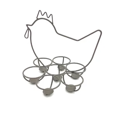 Iron Art Rustic Eggs Storage Basket, Eggs Holder Display Stand for 7, Home Decorative Latest Designer Egg Wire Basket