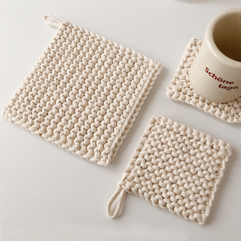 Nordic Style Square Table Mats Creative Decor Insulation Coffee Tea Mat Kitchen Dining Restaurant Pads & Pads