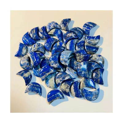 HY Wholesale Natural Crystal Carved lapis lazuli Moon Crystal Moon For Gifts